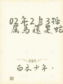 02年2月3号属马还是蛇