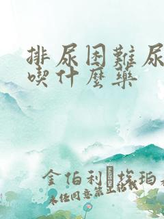 排尿困难尿不尽吃什么药