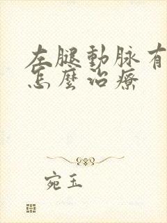 左腿动脉有斑块怎么治疗