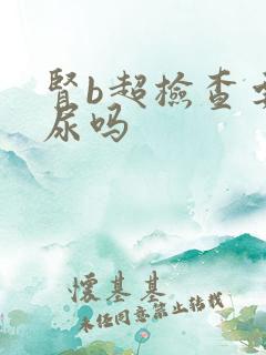 肾b超检查要憋尿吗