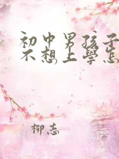 初中男孩子叛逆不想上学怎么办