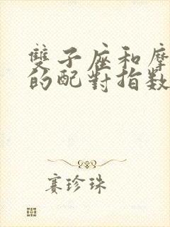 双子座和摩羯座的配对指数是多少