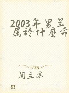 2003年男羊属于什么命