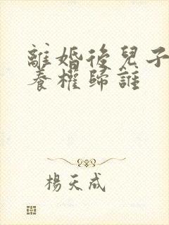 离婚后儿子的抚养权归谁