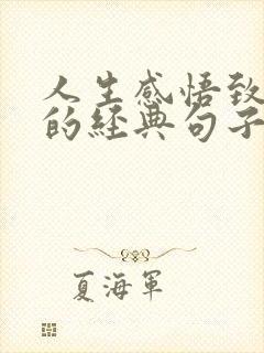 人生感悟致自己的经典句子