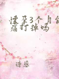 怀孕3个月能无痛打掉吗