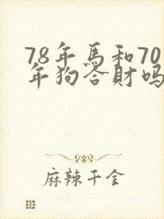 78年马和70年狗合财吗