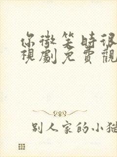 你微笑时很美电视剧免费观看高清版