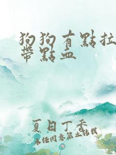 狗狗有点拉稀还带点血