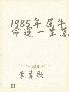 1985年属牛命运一生怎么样?