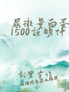 尿微量白蛋白高1500说明什么问题