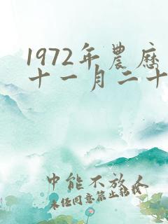 1972年农历十一月二十三是什么星座