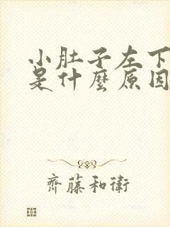 小肚子左下面疼是什么原因女性