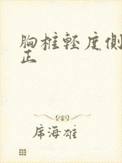 胸椎轻度侧弯矫正