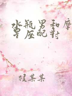 水瓶男和摩羯女星座配对