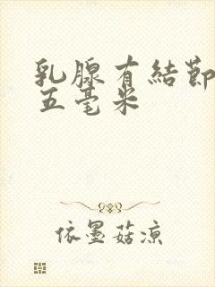 乳腺有结节3类五毫米