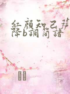 红颜知己萨克斯降b调简谱