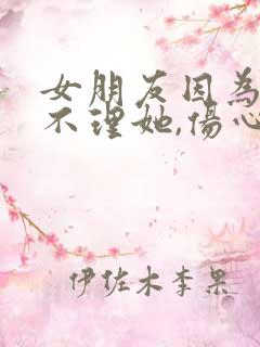 女朋友因为自己不理她,伤心了怎么哄