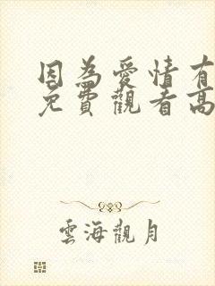 因为爱情有多美免费观看高清