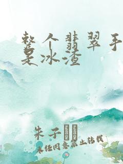 整个翡翠手镯都是冰渣