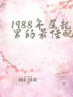 1988年属龙男的最佳配偶