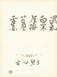 舌苔厚白湿气重怎么排寒气