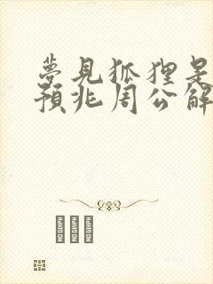 梦见狐狸是什么预兆周公解梦