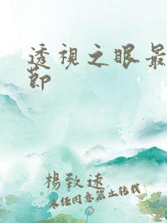 透视之眼最新章节