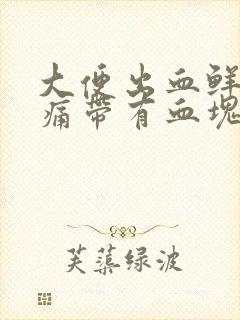 大便出血鲜红不痛带有血块