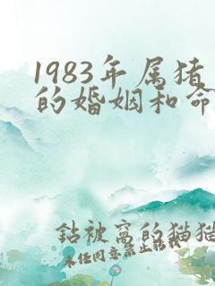 1983年属猪的婚姻和命运女