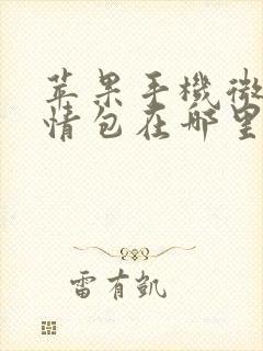 苹果手机微信表情包在哪里