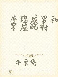 摩羯座男和什么星座配对