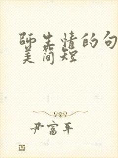 师生情的句子唯美简短