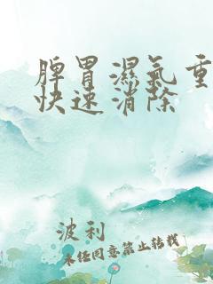 脾胃湿气重怎么快速消除