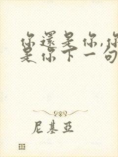 你还是你,你不是你下一句