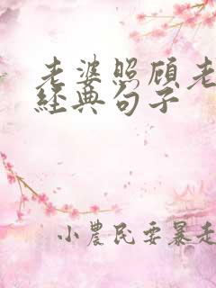 老婆照顾老公的经典句子