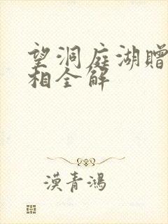 望洞庭湖赠张丞相全解