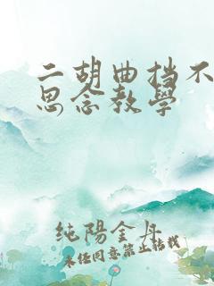 二胡曲挡不住的思念教学