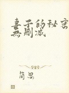 妻子的秘密动漫无删减
