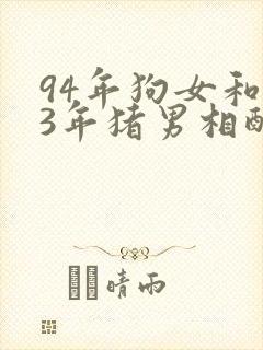 94年狗女和83年猪男相配吗