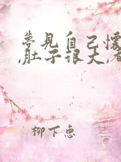 梦见自己怀孕了,肚子很大,都快生了