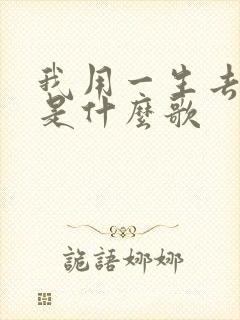 我用一生去等你是什么歌