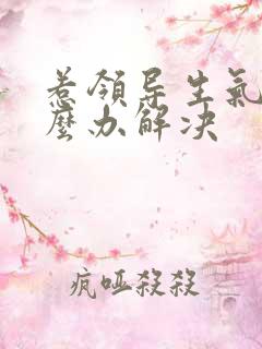 惹领导生气了怎么办解决