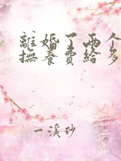 离婚了两个小孩抚养费给多少钱一个月