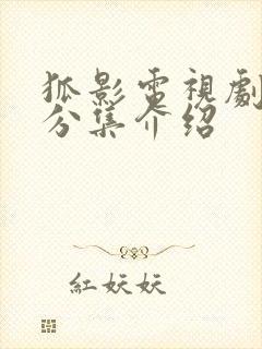 狐影电视剧剧情分集介绍