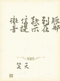 微信款到账的语音提示在哪里设置