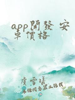 app开发 安卓价格