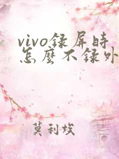 vivo录屏时怎么不录外界声音