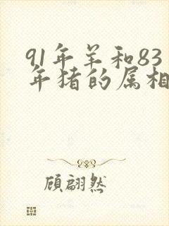 91年羊和83年猪的属相合不合