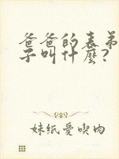 爸爸的表弟的儿子叫什么?